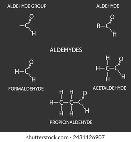 aldehydes molecular skeletal chemical formula