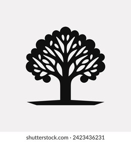 Alder forest tree icon - Simple Vector Illustration
