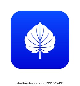 Alder leaf icon digital blue for any design isolated on white vector illustration