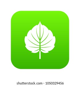 Alder leaf icon digital green for any design isolated on white vector illustration