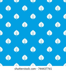 Alder leaf pattern repeat seamless in blue color for any design. Vector geometric illustration