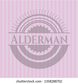 Alderman pink emblem