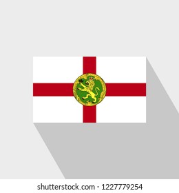 Alderney flag Long Shadow design vector