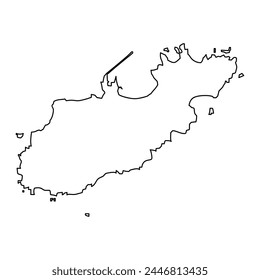 Alderney map, part of the Bailiwick of Guernsey. Vector illustration.