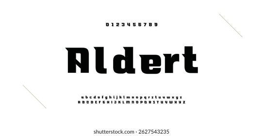 Aldert modern abstract alphabet fonts. Typography sport, simple, technology, fashion, digital, future creative logo font. vector illustration