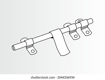 Aldrops , Handles, Door Fittings, Furniture Hardware Fittings, line drawing vector