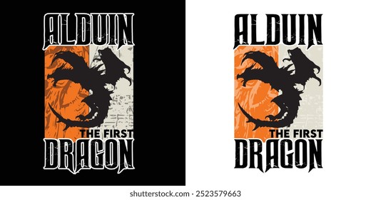 Alduin The First Dragon T-Shirt With Vector