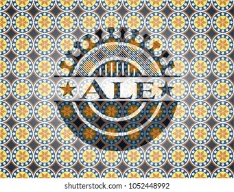 Ale arabesque emblem. arabic decoration.
