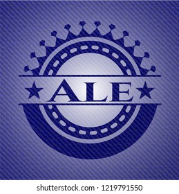 Ale badge with jean texture