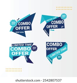 ale banner, sale Tags Icon Set. Special Offer, Big Sale, Discount, mega sale banner. Store, Online Shopping Flat Design combo offer banner.