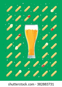 ale beer and fries poster