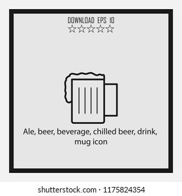 Ale, beer  line icon