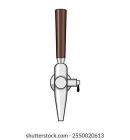 Ale Bier Tipp Cartoon. Lager Stout, Pilsner Brauen, Hopfen Malz Ale Bier Wasserhahn Zeichen. einzelne Symbol, Vektorgrafik