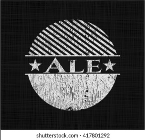 Ale chalk emblem written on a blackboard