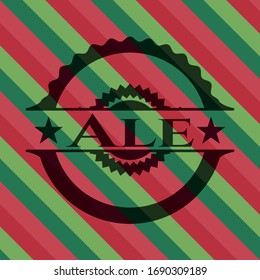 Ale christmas badge. Vector Illustration. Detailed.