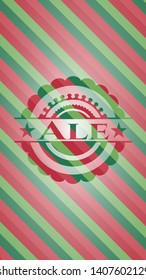 Ale christmas style emblem. Vector Illustration. Detailed.