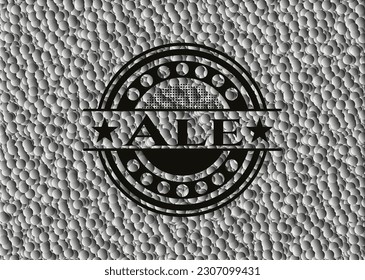 Ale dark icon or emblem with grey bubbles background. Vector Illustration. Detailed. 
