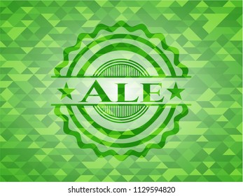 Ale green mosaic emblem
