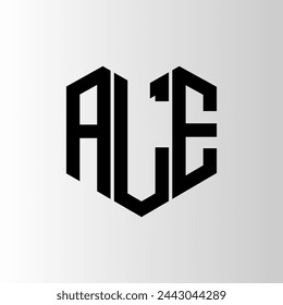Diseño abstracto del logotipo de la letra ALE. Diseño único ALE. ALE.
