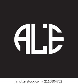 ALE-Brief-Logo-Design auf schwarzem Hintergrund. VERKAUFT 
Creative Initials Buchstaben Logo Konzept. ALE-Buchstaben-Design.