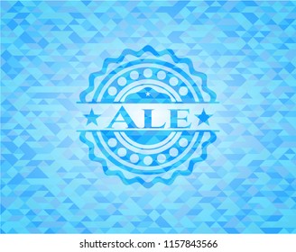 Ale light blue mosaic emblem