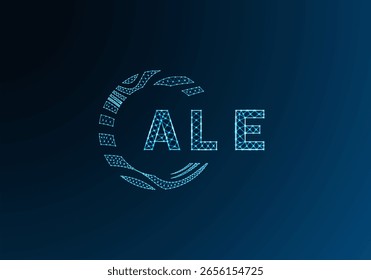 ALE Low-Poly-Buchstaben-Logo, Vektordesign. ALE-Logo-Design mit niedrigem Poly-Hintergrund. ALE einzigartiges Low-Poly-Logo-Design.