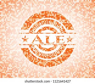 Ale orange mosaic emblem