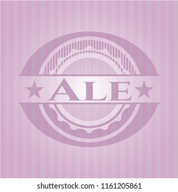 Ale pink emblem. Vintage.