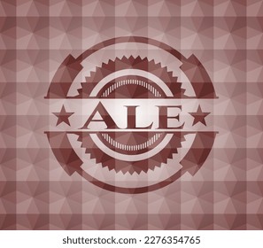 Ale red geometric emblem. Seamless. 