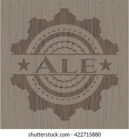 Ale wooden emblem. Vintage.