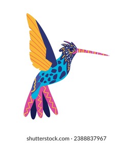 alebrije mexico hummingbird illustration design