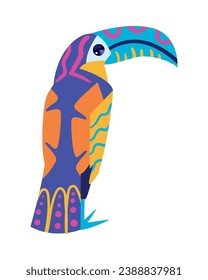 alebrije mexico toucan illustration isolated