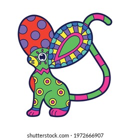 Alebrije of a mouse Mexican culture