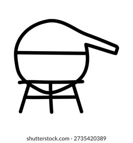 Alembic Hand Drawn Icon Vector Isolated on White Background, Sketch Chemistry Flask Illustration