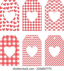alentine's day gift tags vector illustration. Gift tags templates