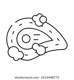 aleppo soap line icon vector. aleppo soap sign. isolated contour symbol black illustration