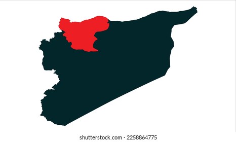 Aleppo Syria vector map illustration on white background , Syria Map