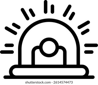 Alert Alarm Line Vector Icon Design