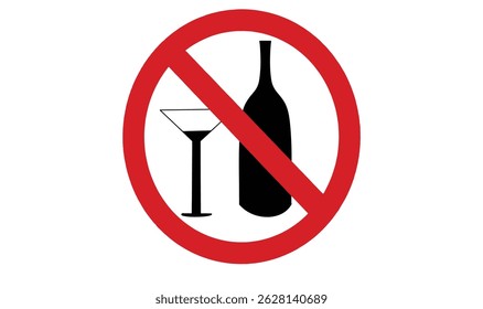 alerta anti parar aviso de álcool no drinque sinal de perigo droga anti álcool proibição de vidros não proibir médico ícone proibido símbolo anti álcool atenção risco advertência problema pharma