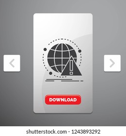 Alert, antivirus, attack, computer, virus Glyph Icon in Carousal Pagination Slider Design & Red Download Button