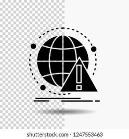 Alert, antivirus, attack, computer, virus Glyph Icon on Transparent Background. Black Icon