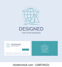 Alert, antivirus, attack, computer, virus Business Logo Line Icon Symbol for your business. Turquoise Business Cards with Brand logo template