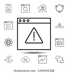 alert, attention icon. Simple thin line, outline vector element of Web Design Development icons set for UI and UX, website or mobile application