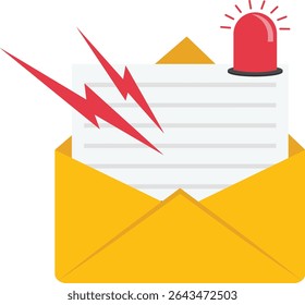 Alert, attention notification. Important reminder. Vector illustration. Error message concept. stock illustration

