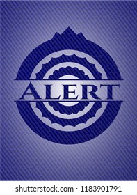 Alert badge with jean texture