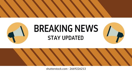 Alert banner with a message abstract background vector