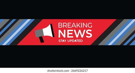 Alert banner with a message abstract background vector