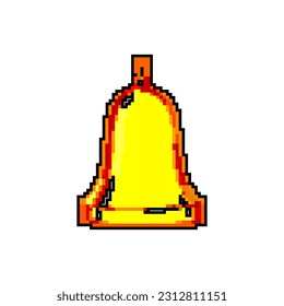 alert bell game pixel art retro vector. bit alert bell. old vintage illustration