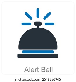 Alert Bell and bell icon concept