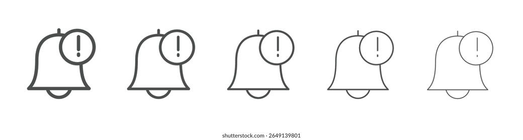 Alerta com um ícone de sino ilustração simples logotipo arte